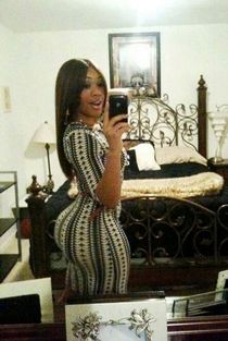 Young teen girl showing